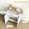 HOMCOM Rolling Kitchen Island with Drop Leaf, Kitchen Storage Cart with Drawer, Spice Rack and Towel Rack, White