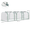 Outsunny PVC Tunnel Greenhouse Green Grow House Steel Frame for Garden Backyard with Zipper Doors 295x100x80 cm, Clear