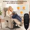 HOMCOM Power Lift Recliner Chair with Vibration Massage and Heat, Chenille Riser and Recliner Armchair for Elderly, Brown