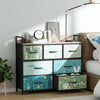 HOMCOM 7-Drawer Chest of Drawers - Blue