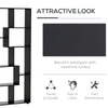 HOMCOM 8-Tier Freestanding Bookcase w/ Melamine Surface Anti-Tipping Foot Pads Home Display Storage Grid Stand Bedroom Living Room Furniture Modern Style - Black