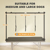 PawHut Dog Grooming Arm Adjustable H-Shape Dog Grooming Table Arm with Clamp and 3 Nooses Black