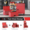 HOMCOM Three-Part Steel Locking Tool Chest - Red