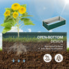 Outsunny Raised Beds for Garden, Galvanized Outdoor Planters, for Herbs and Vegetables, Use for Patio, Backyard, Balcony, Green