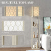 HOMCOM Three-Shelf Standing Lamp - Oak/White