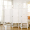 HOMCOM 6 Panel Folding Room Divider, Privacy Screen, Paravent Partition Separator for Living Room, Bedroom, White
