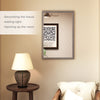 HOMCOM Wall Bathroom Mirror, 40 x 60 cm Wall-Mounted Mirror for Living Room, Bedroom, Hallway, Grey