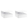 HOMCOM Set of Two Floating Bedside Tables - White