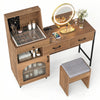 Vanity Desk with Mirror and Lights Makeup Vanity Table with 3 Lighting Modes-Natural