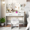 Vanity Set with 3-Color Lighting and Adjustable Brightness-White