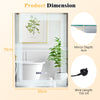 LED Wall Mounted Anti-Fog HD Vanity Mirror with 3 Color Adjustable Lights