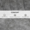 HOMCOM Set of 2 Leathaire Tub Bar Stools - Grey