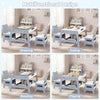 Versatile Kids Table and 2 Chairs Set with Detachable Double-sized Tabletop-Grey