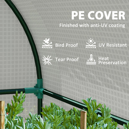بيت زجاجي صغير من أوت ساني، غرفتان، 94 × 185 سم - أبيض