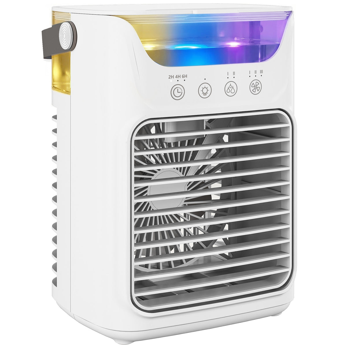 HOMCOM Air Cooler with Adjustable Head in White