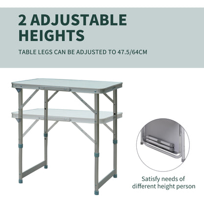 Outsunny Patio Foldable Picnic Table in Silver