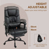 Vinsetto 6-Point Massage Office Chair, PU Leather Desk Chair with Adjustable Height and Footrest for Home Office, Black