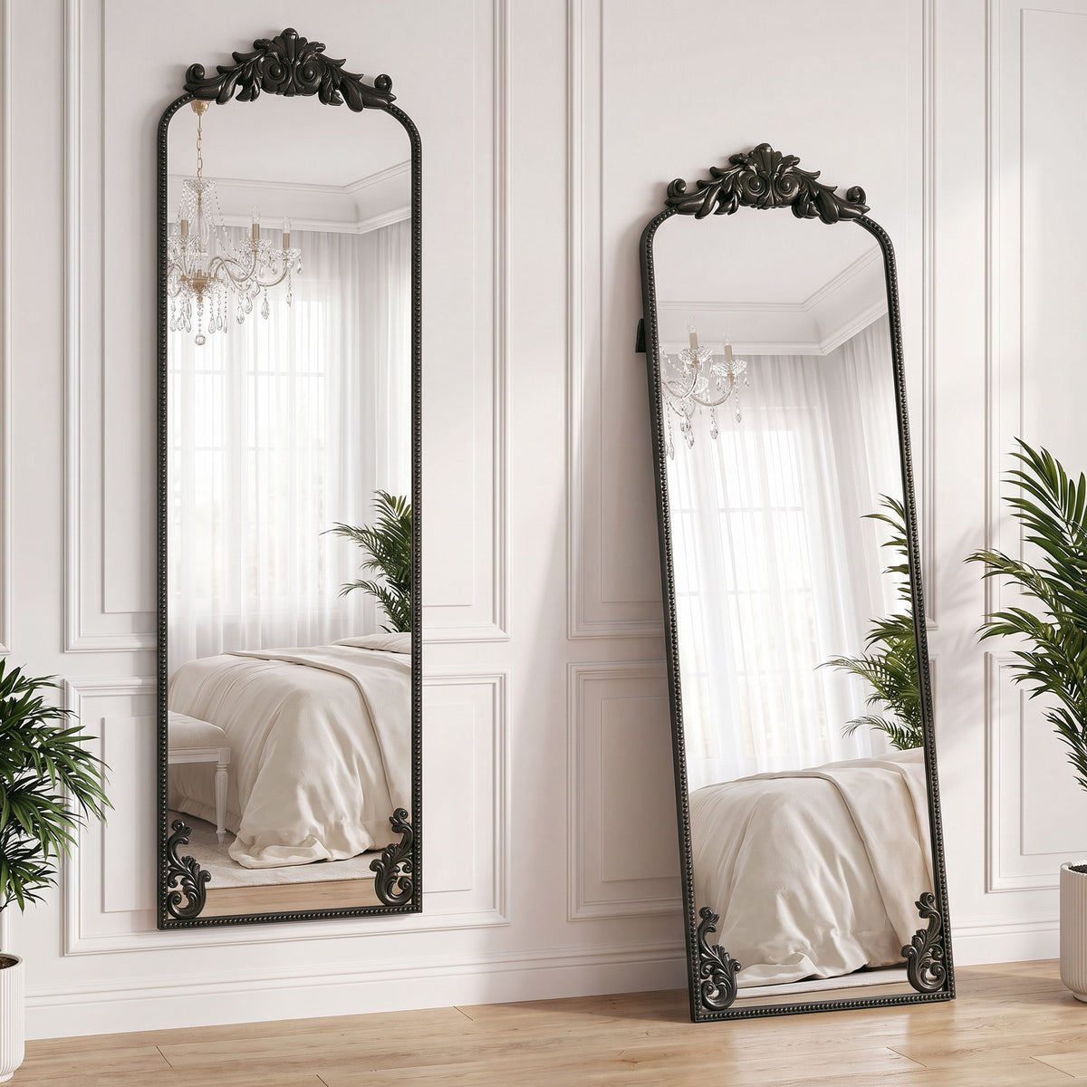 HOMCOM Floor Mirror in Black