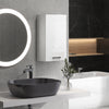 kleankin Bathroom Wall Cabinet, High Gloss Bathroom Storage Cabinet with Soft-Close Door, 3 Shelves, Adjustable Shelf, White