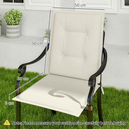 طقم من أربع وسائد مقاعد حديقة مبطنة من Outsunny - أبيض