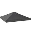 Outsunny Gazebo Roof Replacement UV50+ Waterproof Pop Up Canopy Cover with 8 Drainage Holes 3 x 3 m Dark Grey