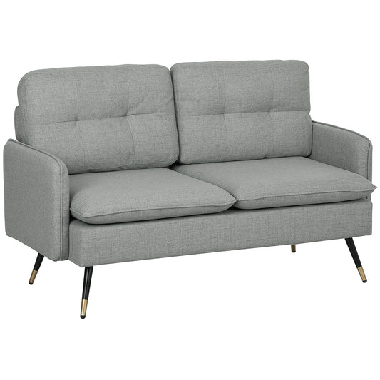 HOMCOM Modern Two Seater Sofa in Grey