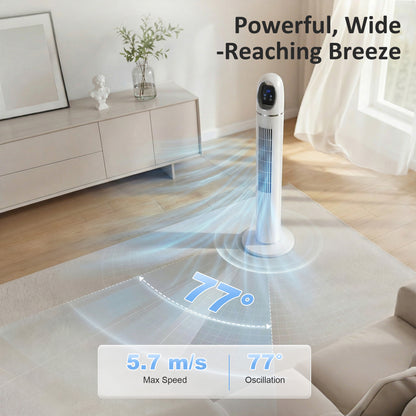 HOMCOM Tower Fan in White