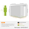 Outsunny 7 x 5ft Galvanised Metal Shed, with Sliding Door - Dark Grey