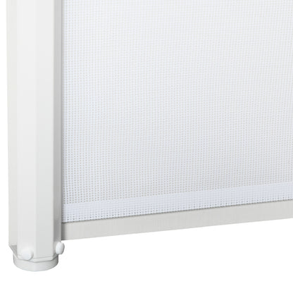 PawHut Retractable Stair Gate, Dog Pet Barrier, for Doorway, Staircase, Hallway - White