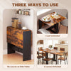 HOMCOM Folding Dining Table, Space-Saving Drop Leaf Kitchen Table for 4-6 People Rustic Brown