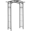 Outsunny 211cm Height Metal Garden Arch Arbor for Wedding Decor for Climbing Plants and Outdoor Decoration