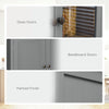 HOMCOM 180cm Tall Kitchen Pantry Cupboard, Freestanding Storage Cabinet with 5 Tier, Adjustable Shelves, Drawer, Grey