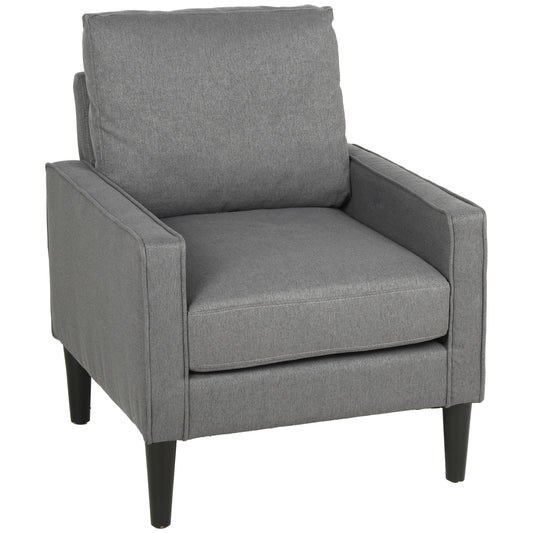 HOMCOM Accent Chair in Dark Grey