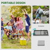 Outsunny 34/74cm Folding Camping Table, with Handle - Grey