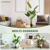HOMCOM 160cm Tall Artificial Bird of Paradise Plant, Faux Banana Leaf Tree with PEVA Leaves and Flocking, Decorative Palm Tree in Pot for Home Office Decor, Green
