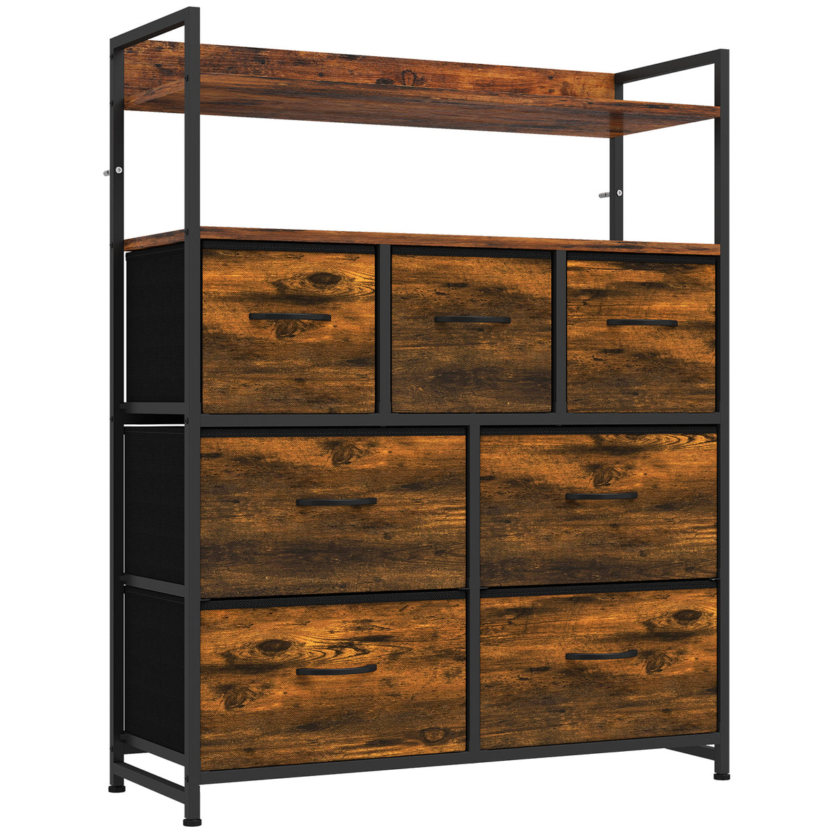 HOMCOM Chest of Drawers in Rustic Brown