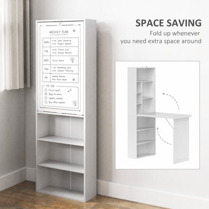 HOMCOM Three-Part Work Desk in White
