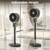 HOMCOM 20 dB Silent Standing Fan for Bedroom, 42