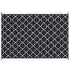 Outsunny Reversible Outdoor Rug, Plastic Straw Mat w/ Carry Bag Ground Stakes for Garden RV Picnic Beach Camping 182x274cm Black