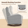 HOMCOM Corduroy Rocking Armchair - Grey