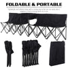 Outsunny 6 Seat Folding Sports Bench Portable Sports Team Bench Spectator Chair with Cooler Bag and Carrying Bag for Outdoor Picnic Camping - Black