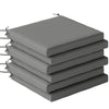Outsunny Set of 6 Outdoor Seat Cushions with Machine Washable Cover, Water Repellent Seat Cushions Dark Grey