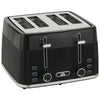 HOMCOM 4 Slice Toaster with 7 Browning Levels, Bread Toaster with Removable Crumb Tray, Black