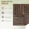 Outsunny 27 Pcs Solid Wood Interlocking Decking Tiles For Patio, Balcony, Roof Terrace, Hot Tub, Black, (30 x 30 cm Per Piece)
