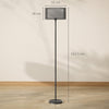 HOMCOM Floor Lamp for Living Room, Modern Standing Lamp with Double Layer Shade & Foot Switch, Minimalist Tall Pole Lampshade for Bedroom, Office, Black