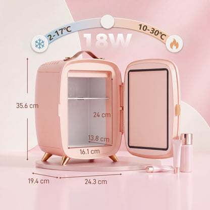 HOMCOM Skincare Refrigerator in Pink