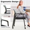 Waiting Room Chairs Set of 4 with Armrests and Wheels-Grey