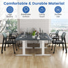 Waiting Room Chairs Set of 2 with Armrests and Wheels-Grey