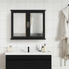 Wall-mounted Bathroom Mirror Cabinet for Bathroom Living Room-Black