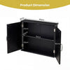 Wall-mounted Bathroom Mirror Cabinet for Bathroom Living Room-Black